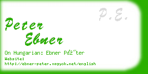 peter ebner business card